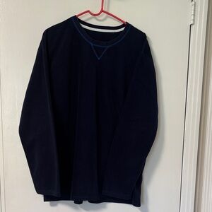 Kohl's Navy Blue Crewneck Sweatshirt with Contrast Stitching